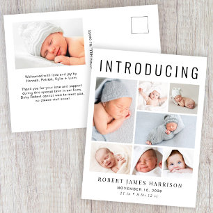 Faire-part de naissance Collage Photo Moderne