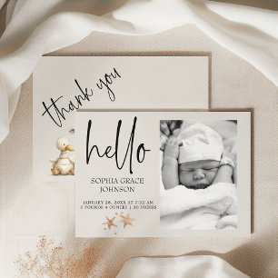Faire-part de naissance d'animaux de nursery en pe