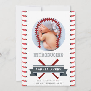 Faire-part de naissance de baseball
