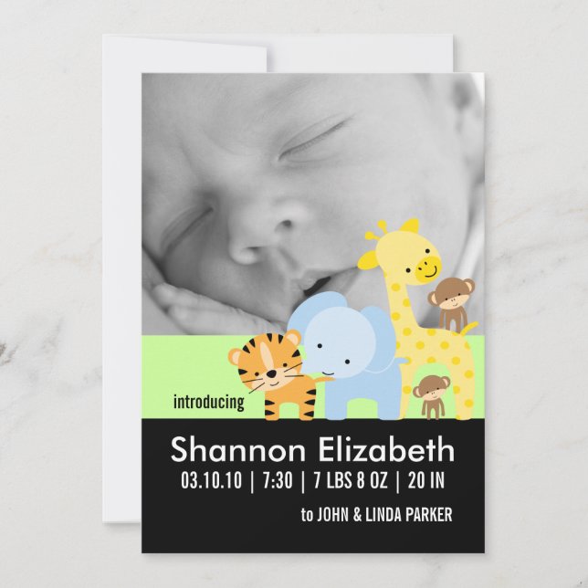 Faire-part de naissance de bébé (Devant)