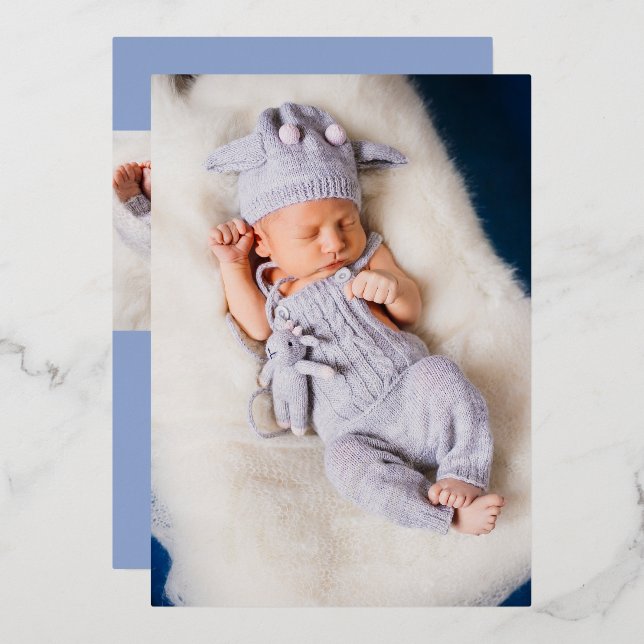Faire-part de naissance de bébé avec lettrage manu (Recto/Verso)