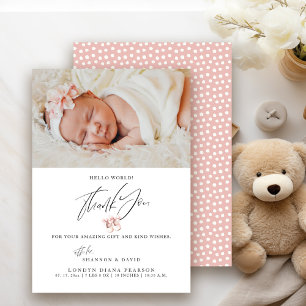 Faire-part de naissance de bébé avec photo de reme