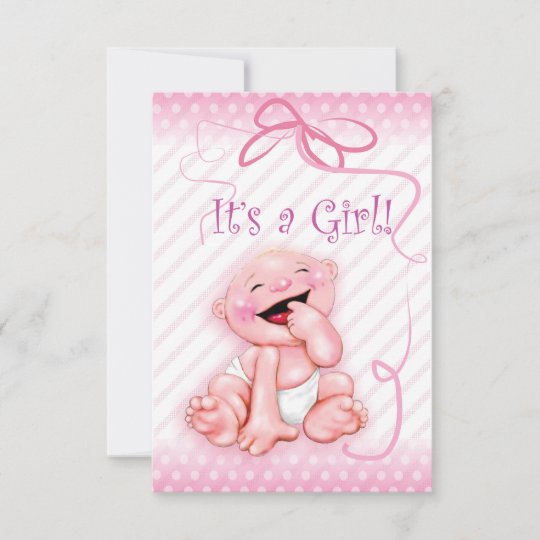 Faire Part De Naissance De Bebe C Est Une Fille Zazzle Fr