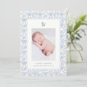 Faire-part de naissance de bébé côtier coquette pr