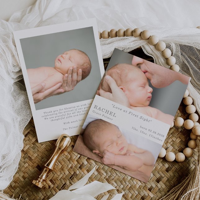Faire-part de naissance de bébé "Coup de foudre au (Créateur téléchargé)