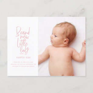 Faire-part de naissance de bébé dessiné à la main