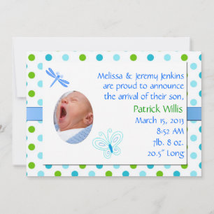 Faire-part de naissance de bébé doux