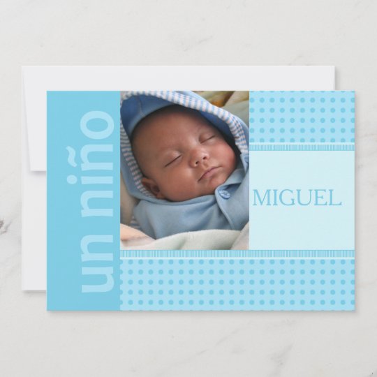 Faire Part De Naissance De Bebe Espagnol Zazzle Fr