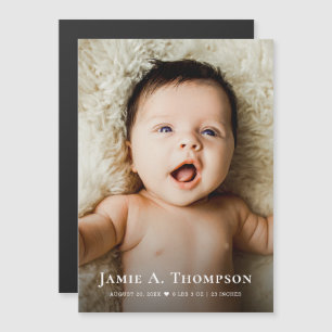 Faire-part de naissance de bébé moderne Photo pers