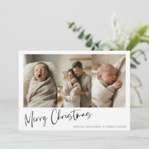 Faire-part de naissance de bébé Noël Multi Photo