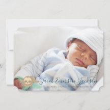 Faire-part de naissance de bébé paresseux avec pho