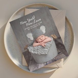 Faire-part de naissance de bébé pour le Nouvel An
