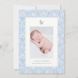 Faire-part de naissance de bébé préppy Couquette c