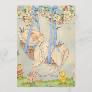 faire-part de naissance de bleus layette de