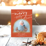 Faire-part de naissance de cadre en arc de script<br><div class="desc">Lovely arched-themed photo Christmas card. Easy to personalize with your details. Please est utilisée sur touch with me via chat if ou have questions about the artwork or need customization. PLEASE NOTE: For assistance on orders,  shipping,  product information,  etc.,  contact Zazzle Customer Care directly https://help.zazzle.com/hc/en-us/articles/221463567-How-Do-I-Contact-Zazzle-Customer-Support-.</div>