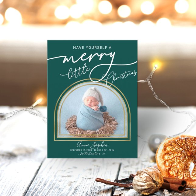 Faire-part de naissance de cadre en arc de script  (Créateur téléchargé)