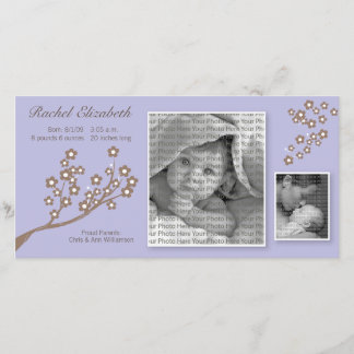 faire-part de naissance de conception de succursal