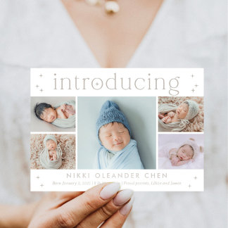 Faire-part de naissance de couleur modifiable à l'