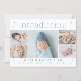 Faire-part de naissance de couleur modifiable à l'