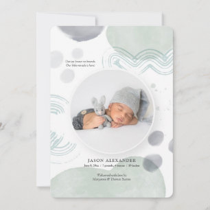 Faire-part de naissance de l'emplacement photo de