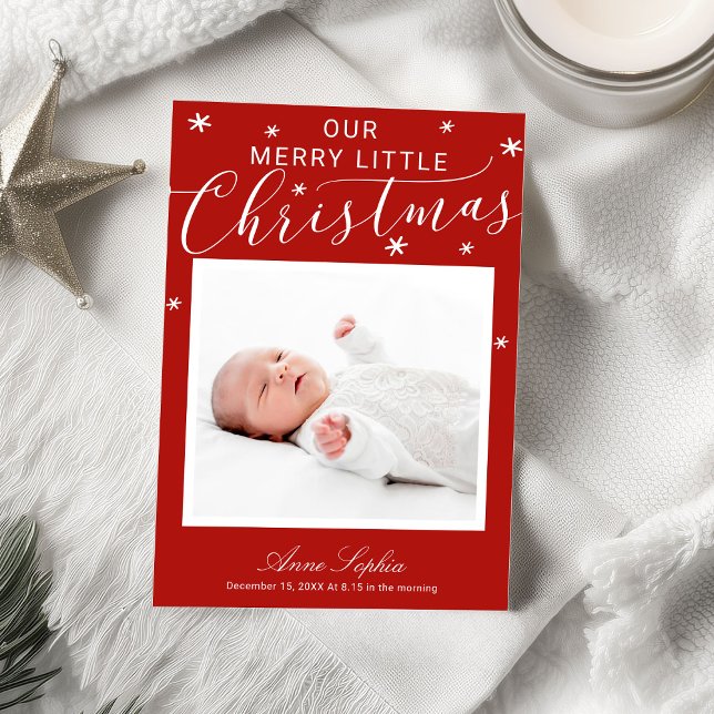 Faire-part de naissance de Noël de la photo du jol (Créateur téléchargé)