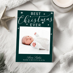 Faire-part de naissance de Noël Photo Écriture Élé