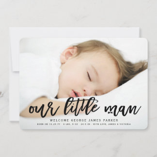 Faire-part de naissance de notre petit bébé garçon