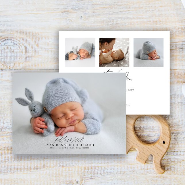 Faire-part de naissance de nouveau-né 4- Carte de  (Créateur téléchargé)