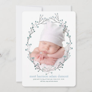 Faire-part de naissance de photo de myrtille