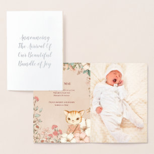 Faire-part de naissance de photographe Vintage Cut