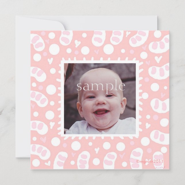 Faire-part de naissance de points stupides (Devant)