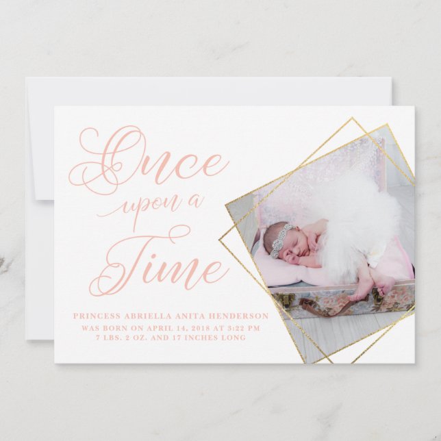 Faire-Part de Naissance de Princesse Il était une  (Devant)