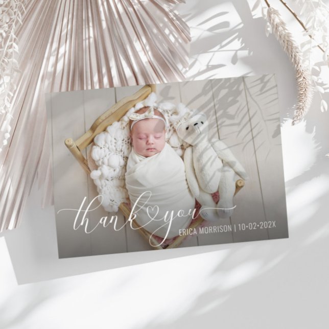 faire-part de naissance de script coeur moderne Me (Créateur téléchargé)