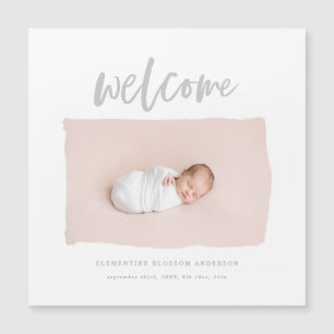 Faire-part de naissance de script d'accueil