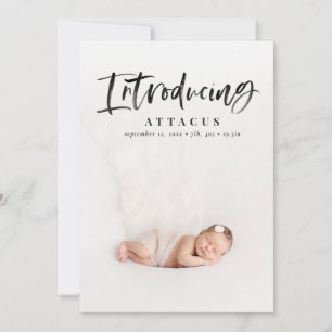 Faire-part de naissance de texte du script d'aquar