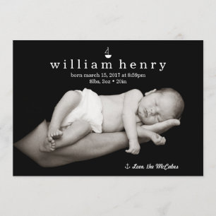 Faire-part de naissance de voilier nautique et