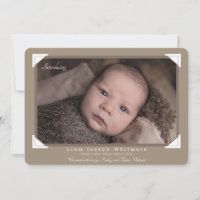 Faire-part de naissance des coins photos de l'albu