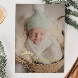 Faire-part de naissance élégant pour les fêtes de 