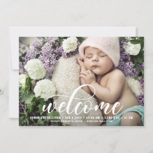 Faire-part de naissance en lettres de photo de