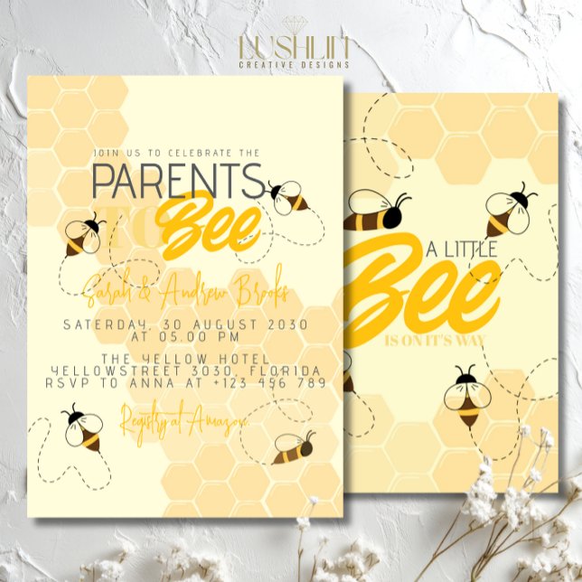 Faire-part de naissance en nid d'abeille pour futu (Créateur téléchargé)