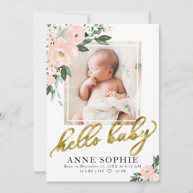 Faire-part de naissance et carte de remerciement f (Devant)