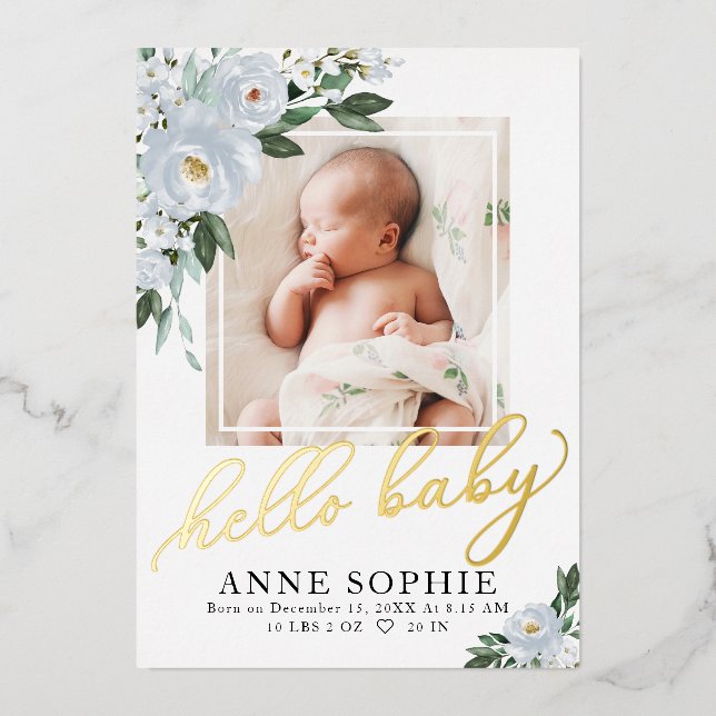 Faire-part de naissance et Carte de remerciements  (Recto)