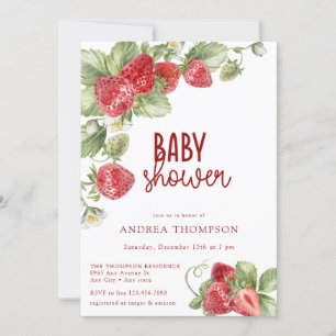 Faire-part de naissance été fraise Baby Shower