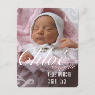 Faire-part de naissance - Fille