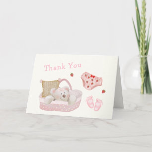 Faire-part de Naissance Fille Ourson Polaire Frais