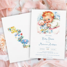Faire-part de naissance fille pastel vintage