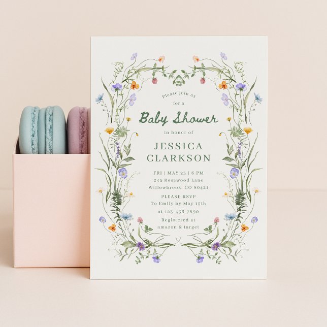 Faire-Part de Naissance Fleur de Bébé Baby Shower (Créateur téléchargé)