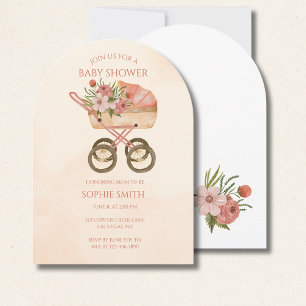 Faire-Part de Naissance Fleurie Aquarelle Shabby C