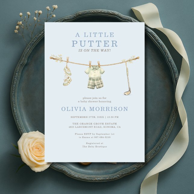 Faire-Part de Naissance Garçon Golf Little Putter  (Créateur téléchargé)