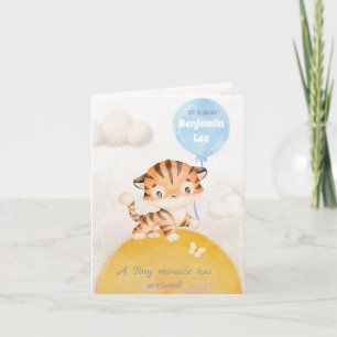 Faire-part de naissance Garçon - Tigre mignon sur